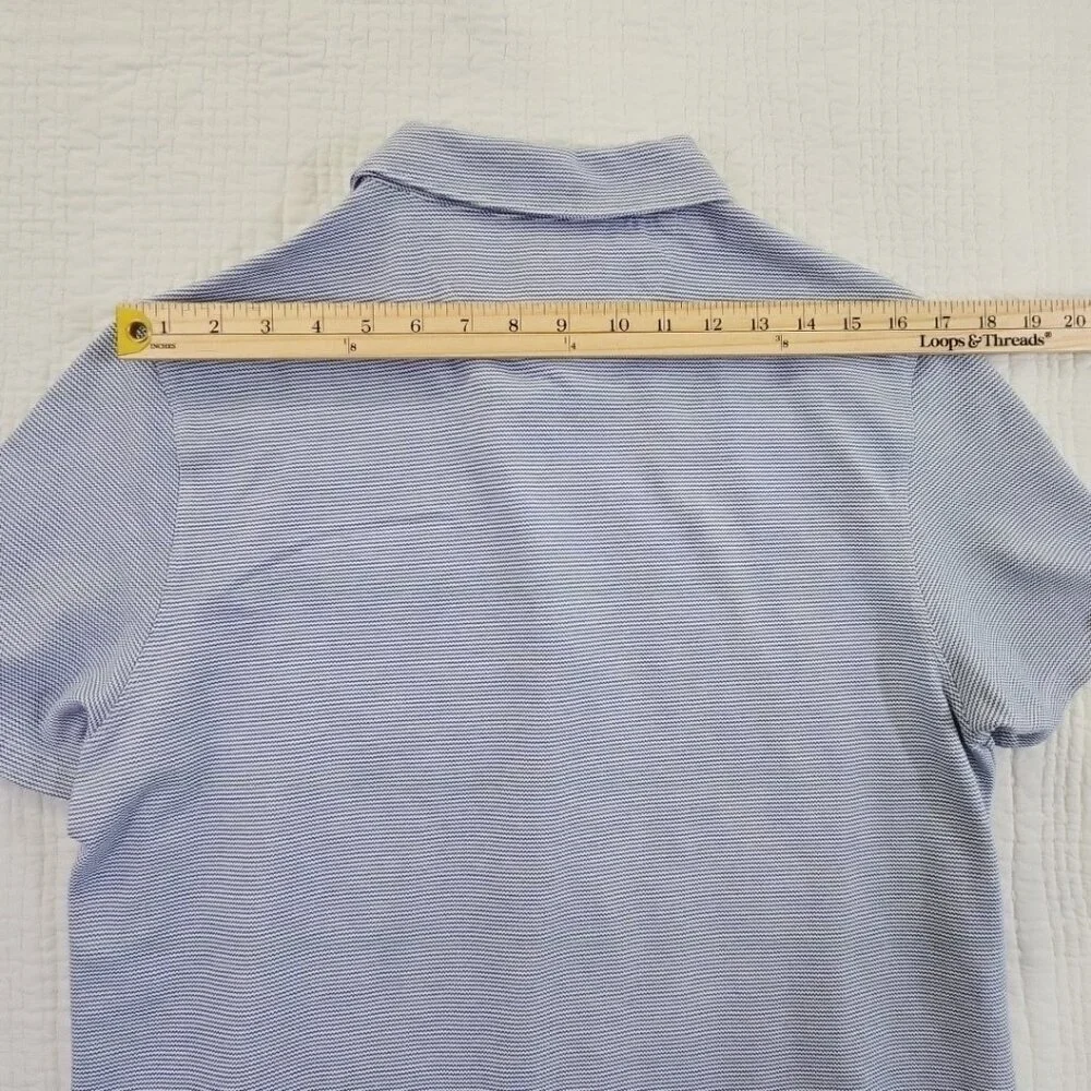 Banana Republic Shirt Men's Medium Performance Pique Polo Blue Pocket 785166 EUC